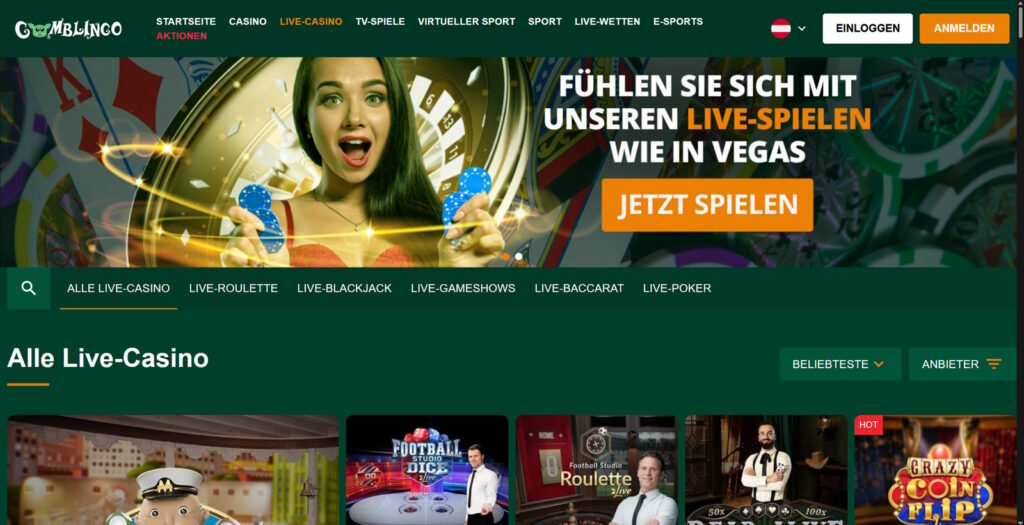 gomblingo live casino