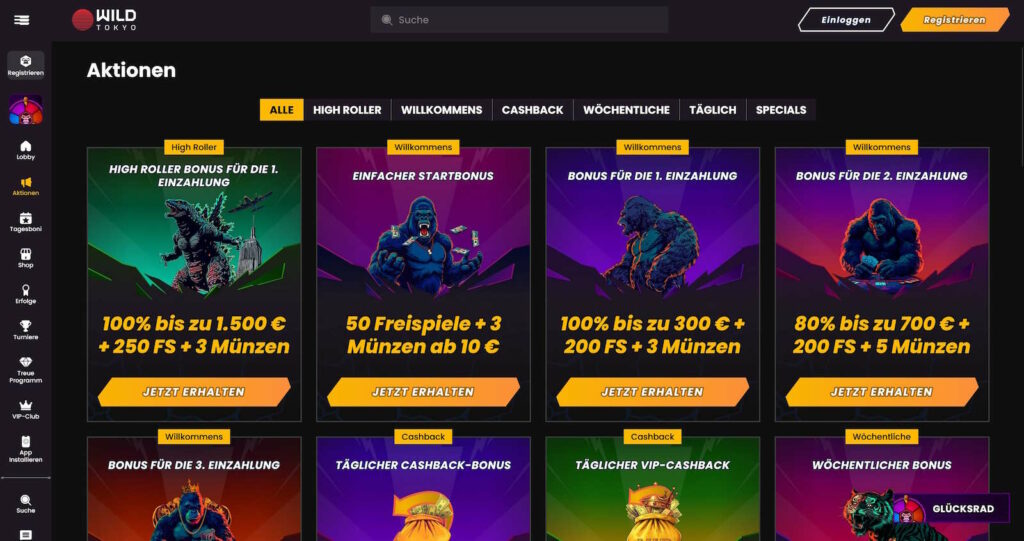 WildTokyo 6 Wild Tokyo Bonusangebote