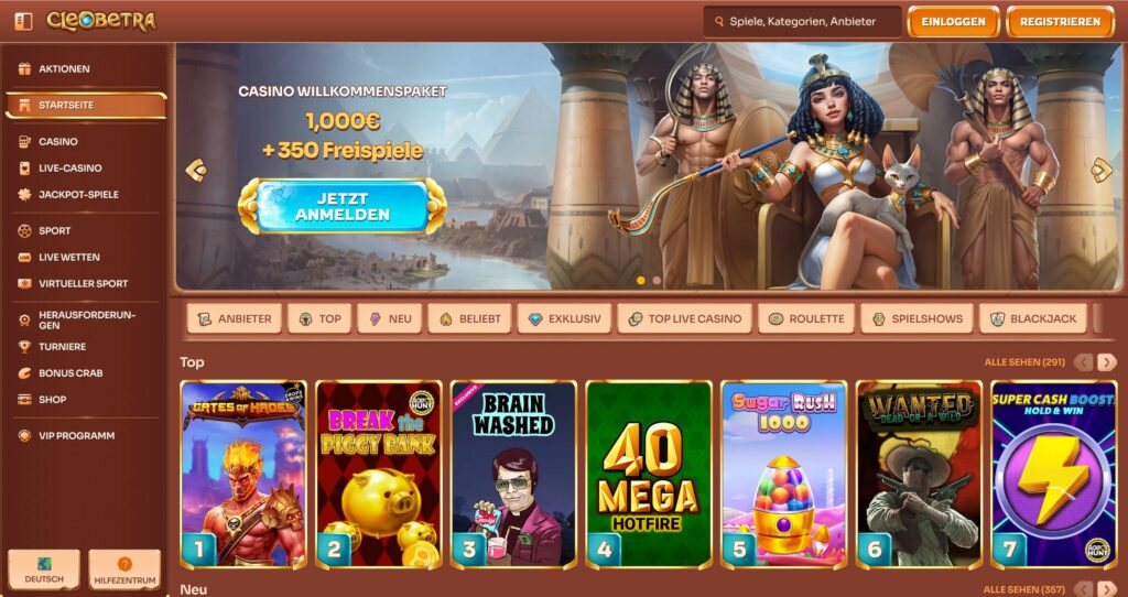 Cleobetra Online Casino Startseite