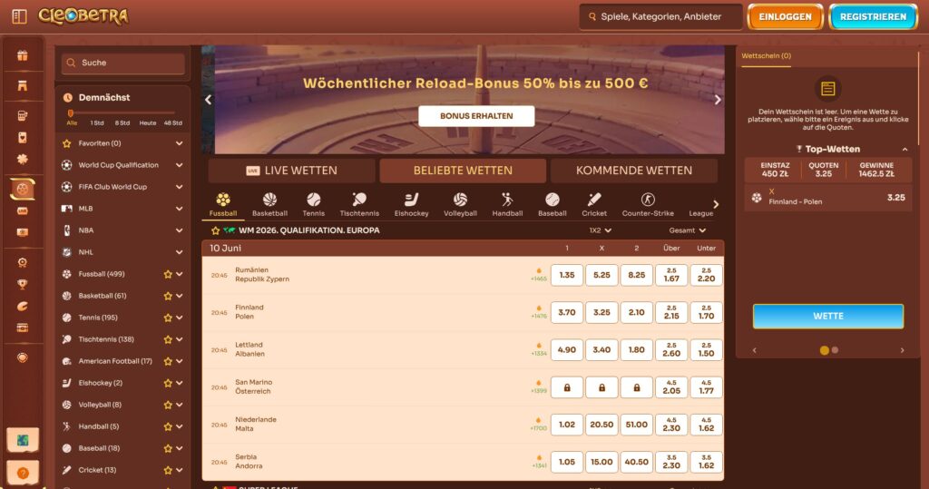 Cleobetra 5 cleobetra sportwetten