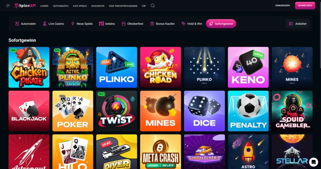 SpinsUp Casinospiele
