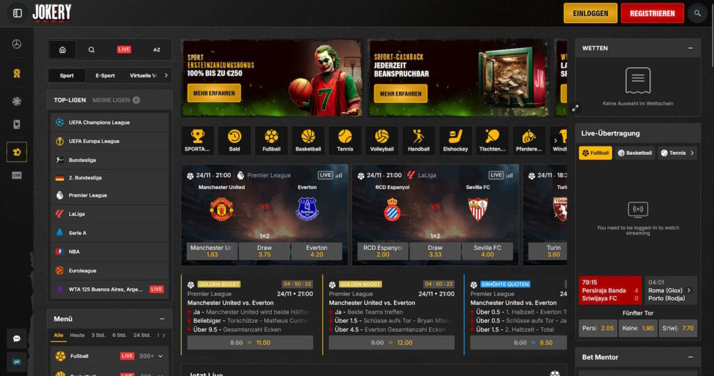 Jokery Casino Sportwetten