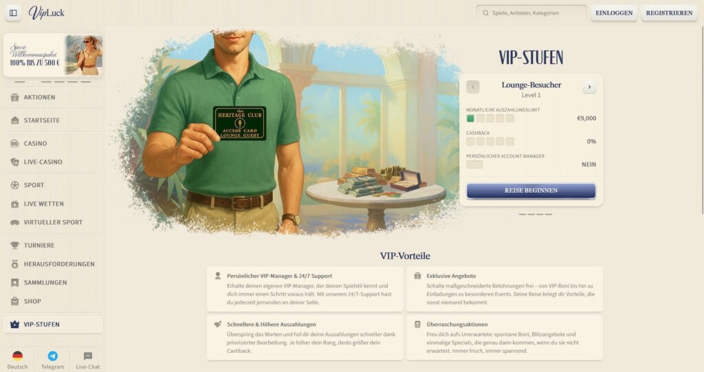 VipLuck 7 VIPLuck VIP Programm