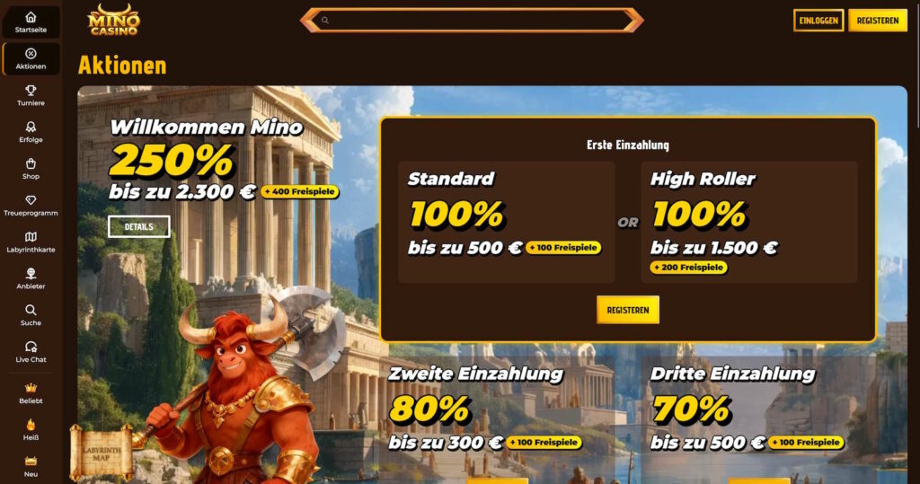 Mino Casino Bonusangebote
