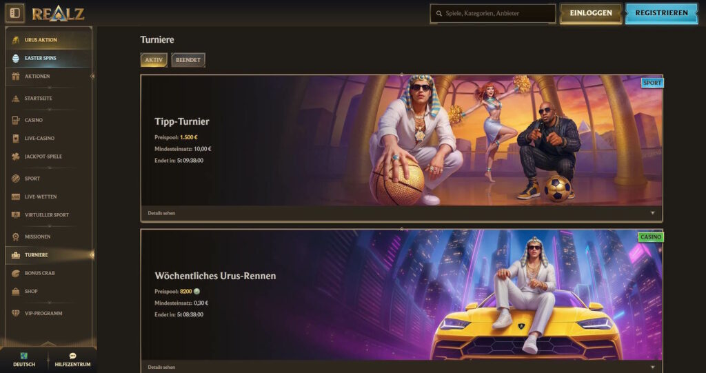 Realz 8 Realz Turniere
