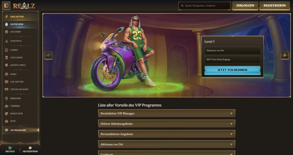 Realz 9 Realz VIP Programm