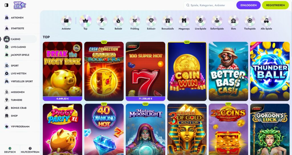 Vipsta 2 Vipsta Casino Spiele