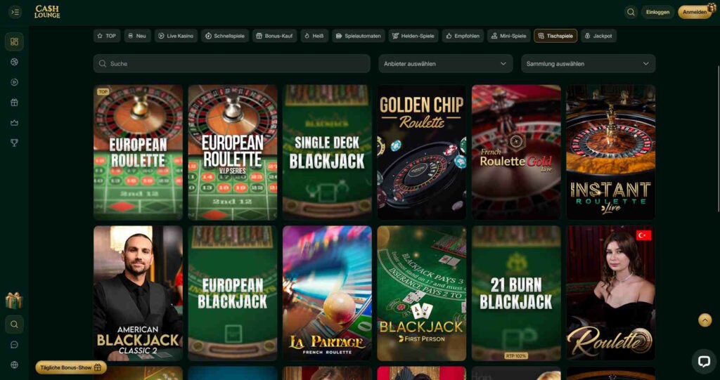 CashLounge 4 CashLounge Tischspiele
