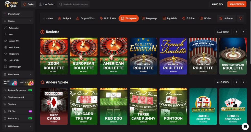 Hollywin 4 Hollywin Tischspiele