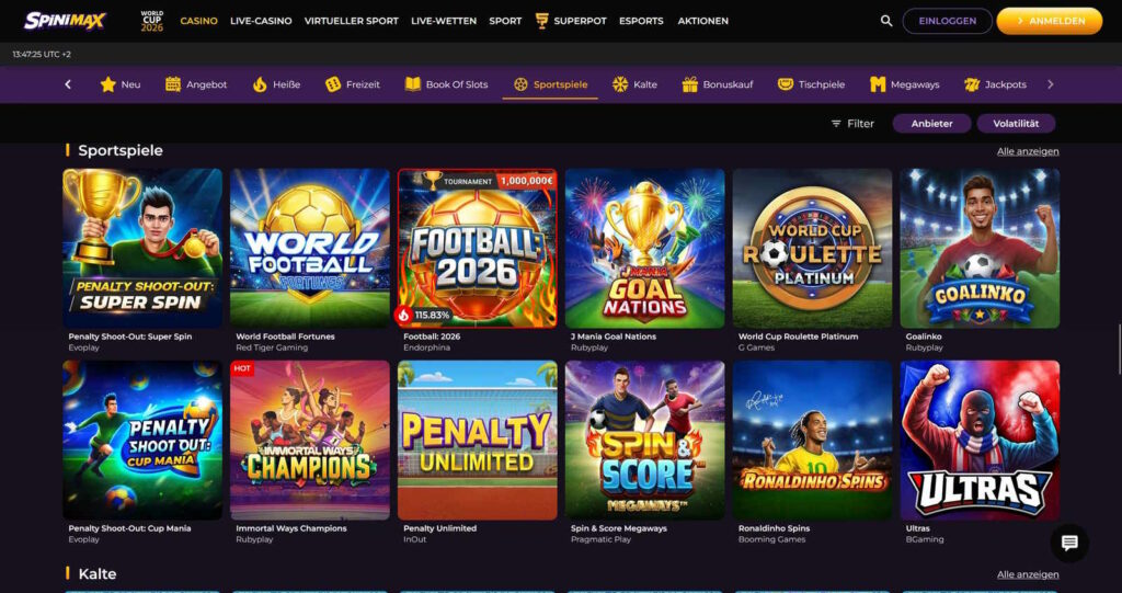 Spinimax 7 Spinimax Casino Sportspiele