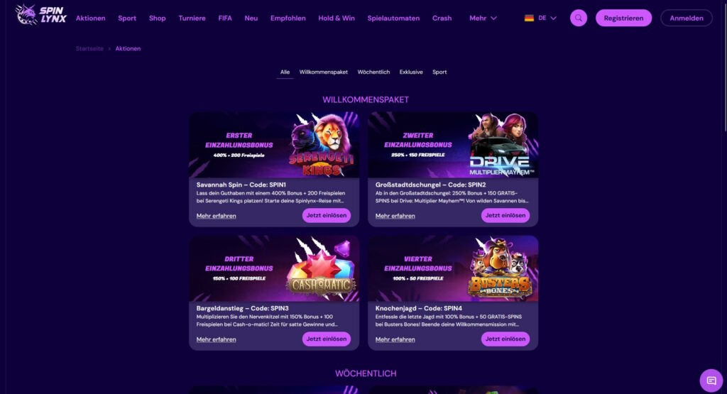 Spinlynx 7 Spinlynx Bonus